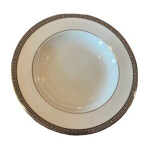 BERNARDAUD France MADISON PLATINUM & GOLD Pattern 8 3/4" RIMMED SOUP BOWL